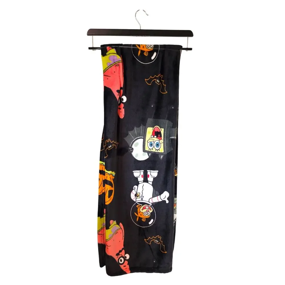 Nickelodeon Spongebob Squarepants Halloween Soft Plush Throw Blanket 50x70 NEW